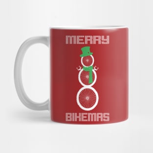 Merry Bikemas (White/Green) Mug